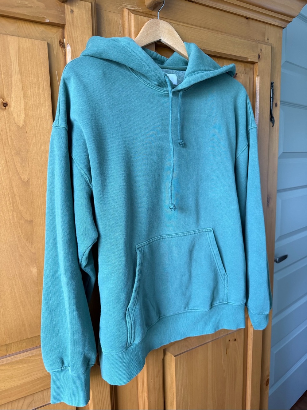 Aritzia Green Pullover Hooded Sweatshirt